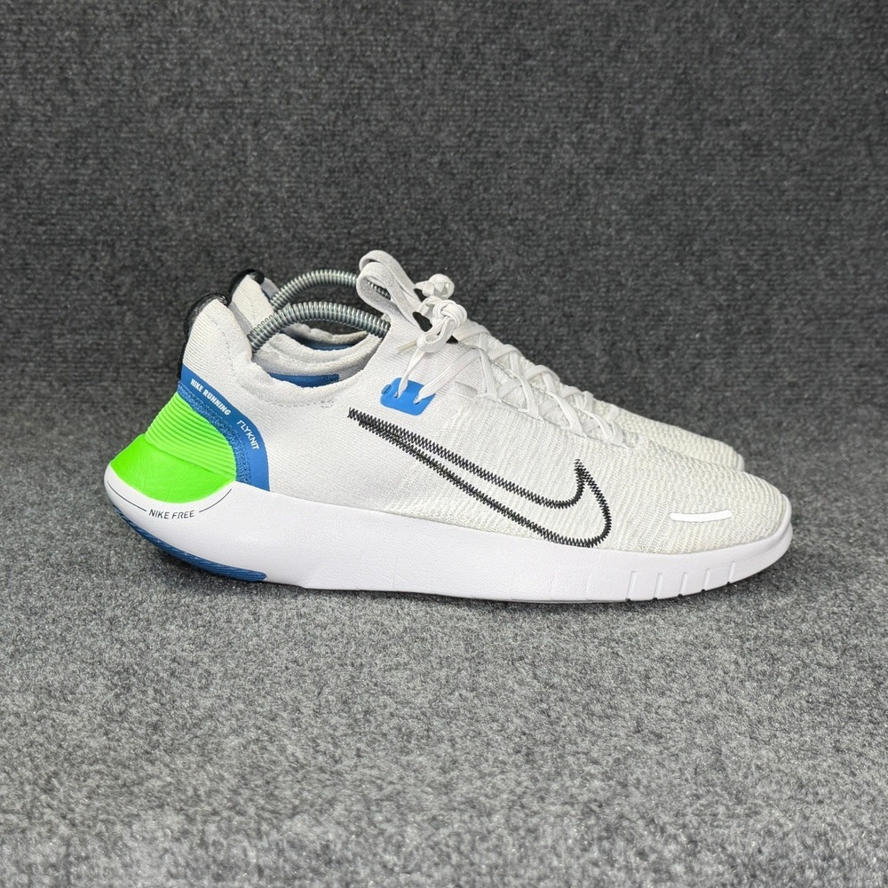 Nike Free RN Next Nature Running Shoes Mens 13 White Blue Green Athletic Sneaker